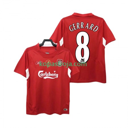 Billiga Fotbollströjor Liverpool GERRARD 8 2004 Retro Hemma tröja 2005 Kortärmad